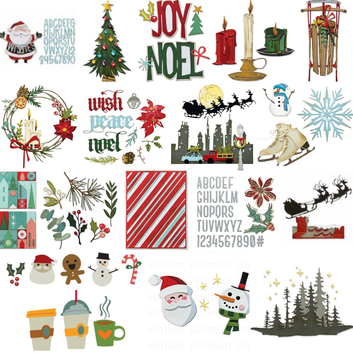 Candle Sachet - Christmas New Santa Tree Candleshop Metal