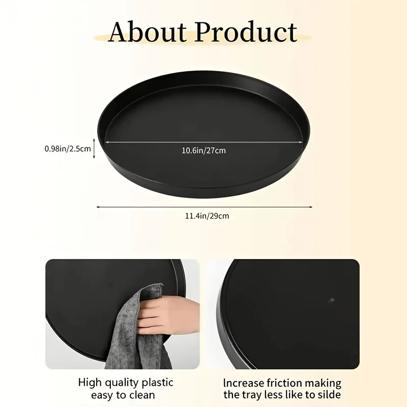 1Pc Modern black circular ABS  - огляд і ціна Candle Holder Supplies
