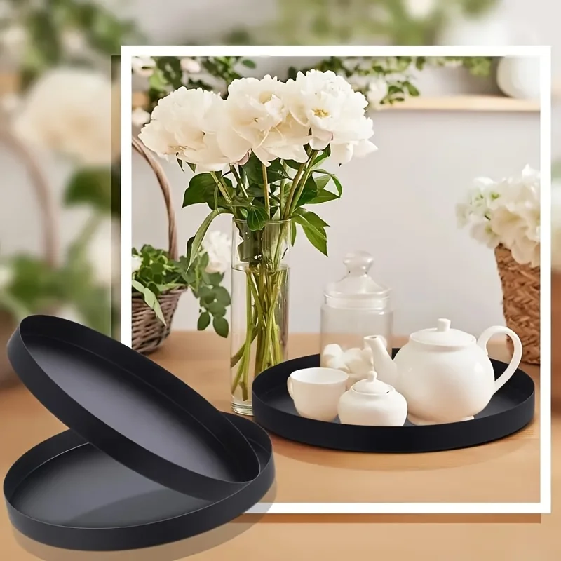 1Pc Modern black circular ABS  - огляд і ціна Candle Holder Supplies