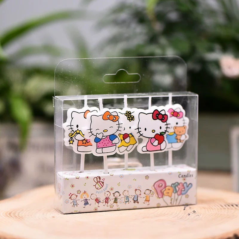 5pcs/Set Kawaii HelloKitty Han - огляд і ціна Candle Supplies Kit