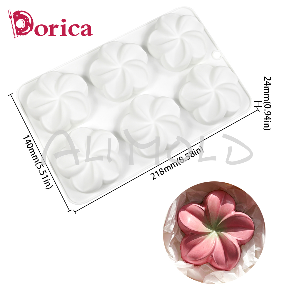 6 Cavities Flower Silicone Mou - огляд і ціна Candle Supplies Eu