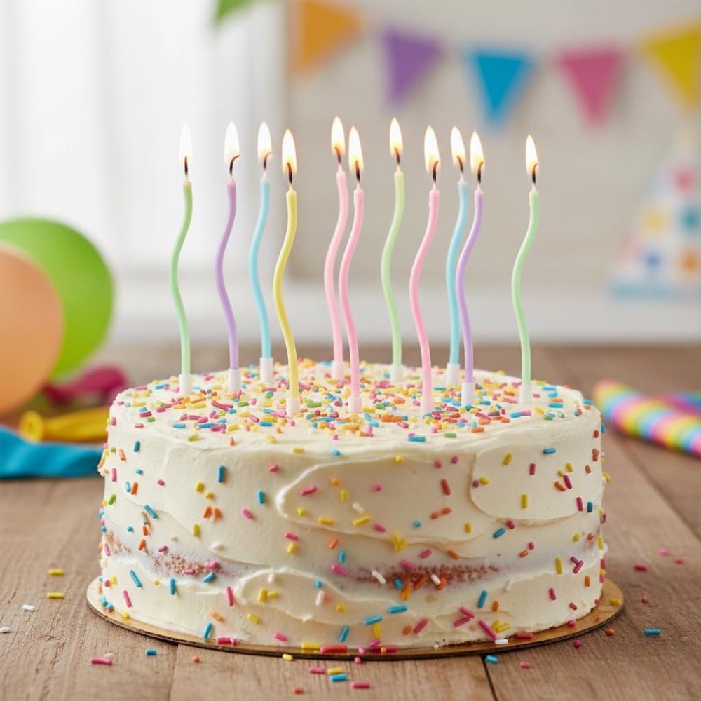 Rainbow Spiral Birthday Cake C - огляд і ціна Candle Holder Supplies