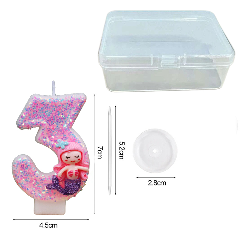 Creative Pink Mermaid 0-9 Digi - огляд і ціна Candle Supplies Usa