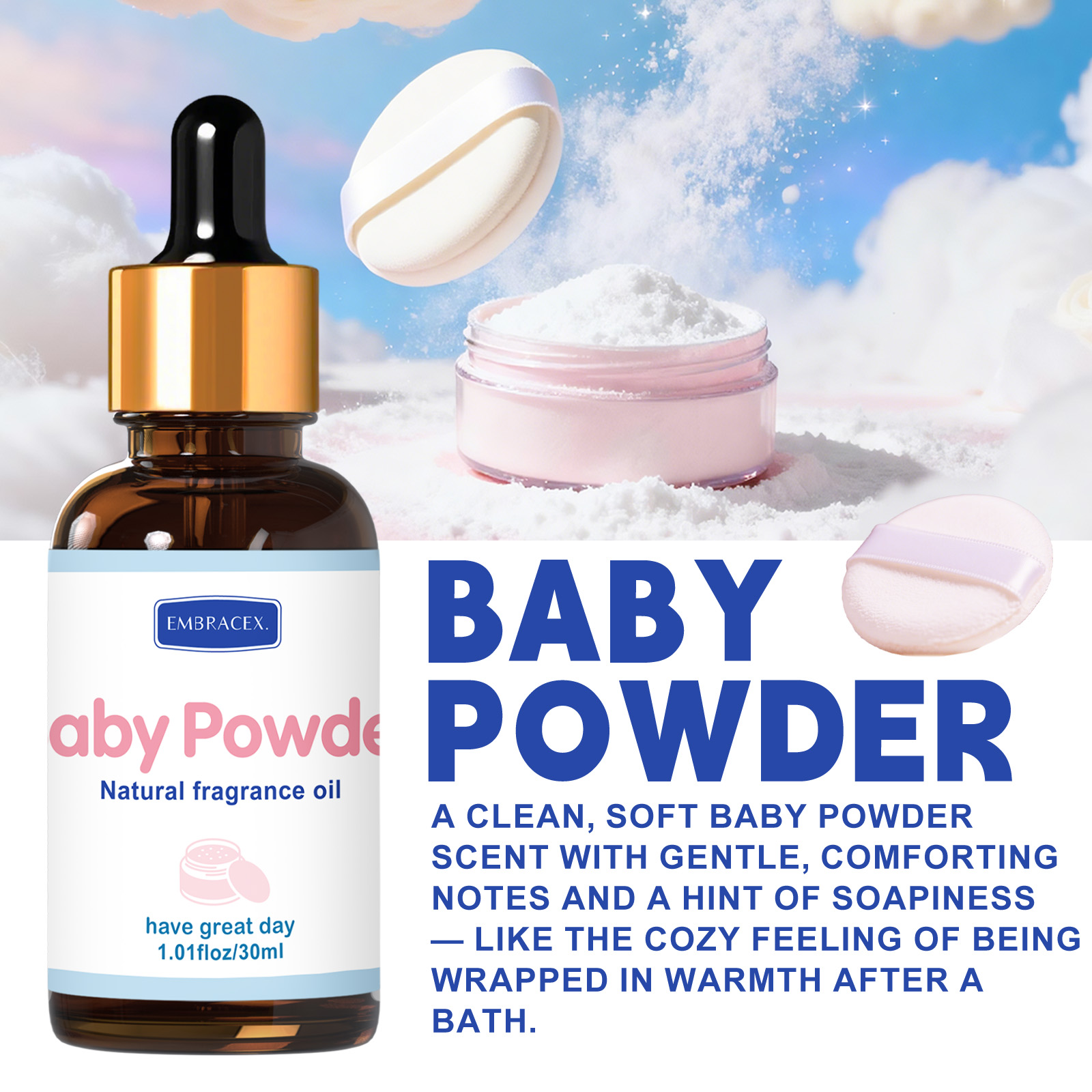 30ml Baby Powder Essential Oil - огляд і ціна Candle Supplies Essential Oils