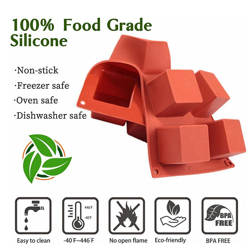 8 Cavity Square Mousse Cake Mo - огляд і ціна Candle Supplies Eu