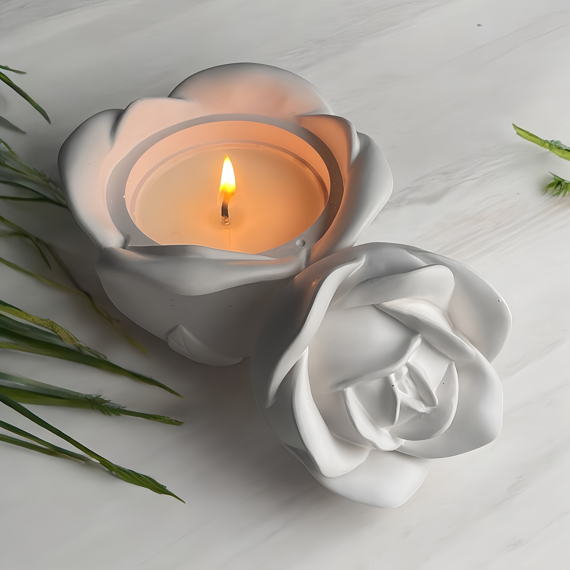 2-Piece Set Rose Shaped Silico - огляд і ціна Candle Holder Supplies