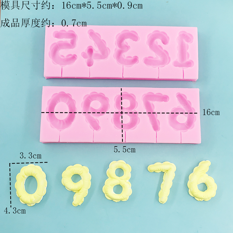 Arabic numeral silicone mold D - огляд і ціна Candle Supplies Eu