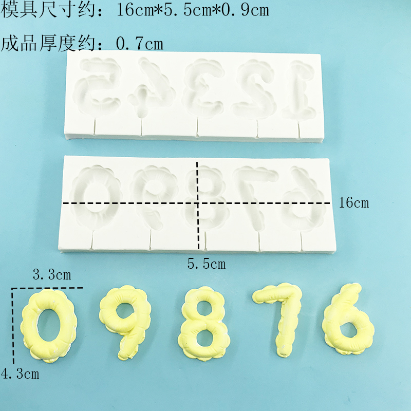 Arabic numeral silicone mold D - огляд і ціна Candle Supplies Eu