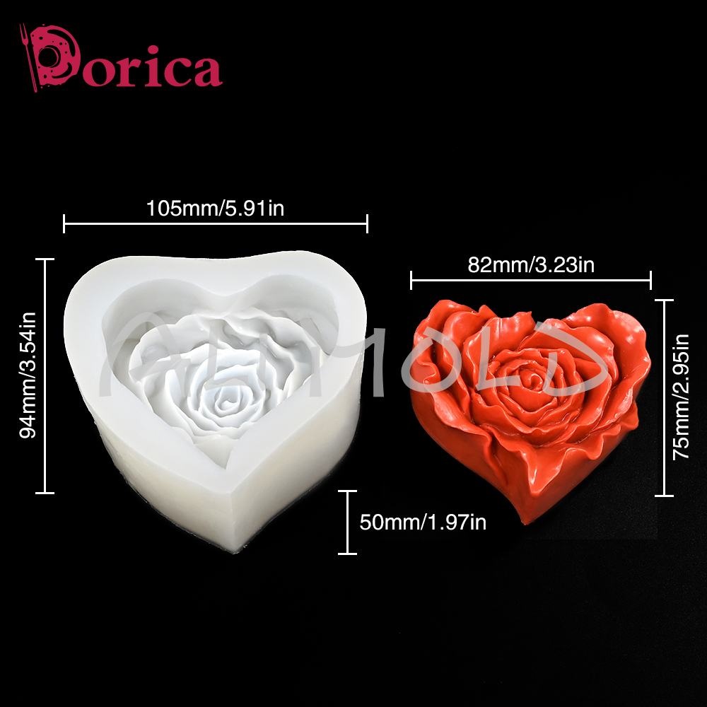 Rose Heart Silicone Candle Mol - огляд і ціна Candle Supplies Eu