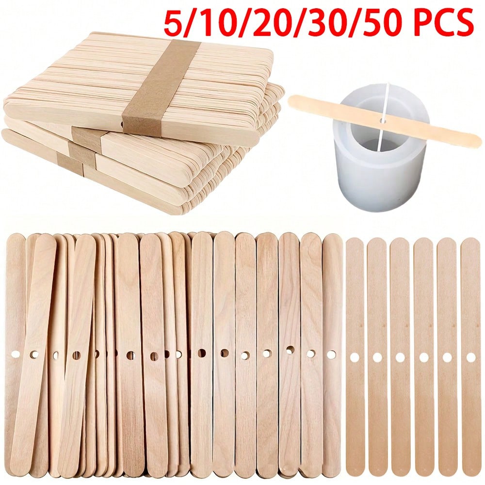 5/10/20/30/50pcs Wooden Candle - огляд і ціна Candle Supplies Kit