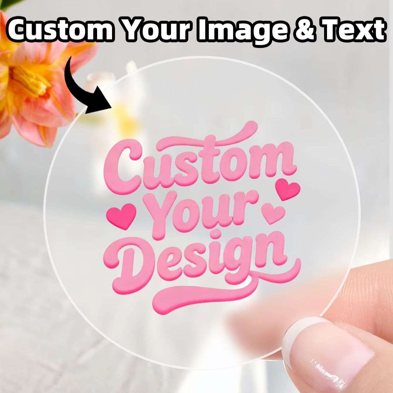 1-90PCS Custom Round Clear Sti - огляд і ціна Candle Holder Supplies
