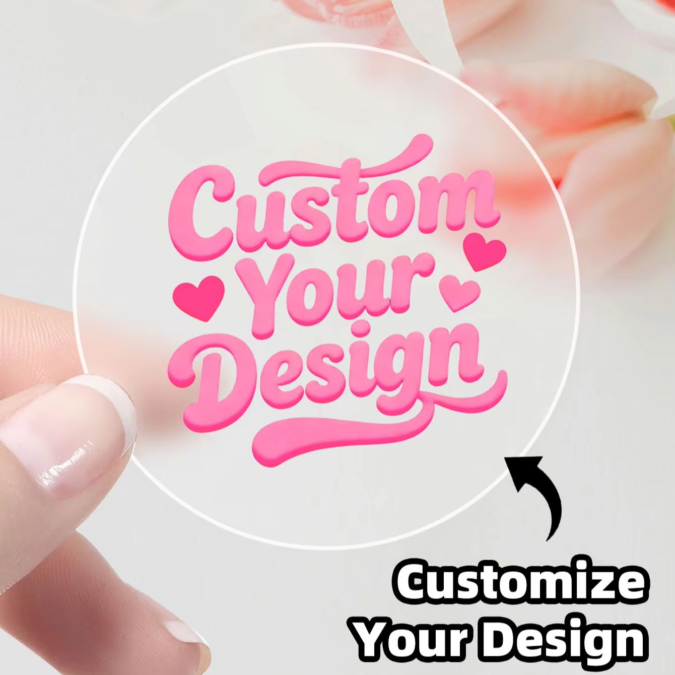 1-90PCS Custom Round Clear Sti - огляд і ціна Candle Holder Supplies