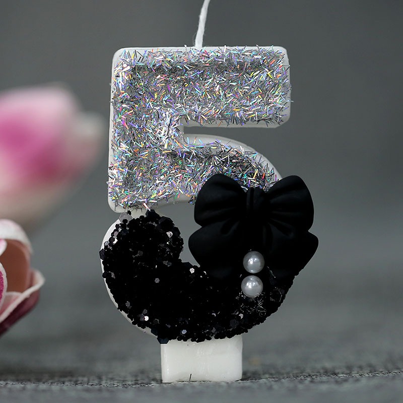 Midnight Bow & Pearl 0-9 Numbe - огляд і ціна Candle Supplies Usa