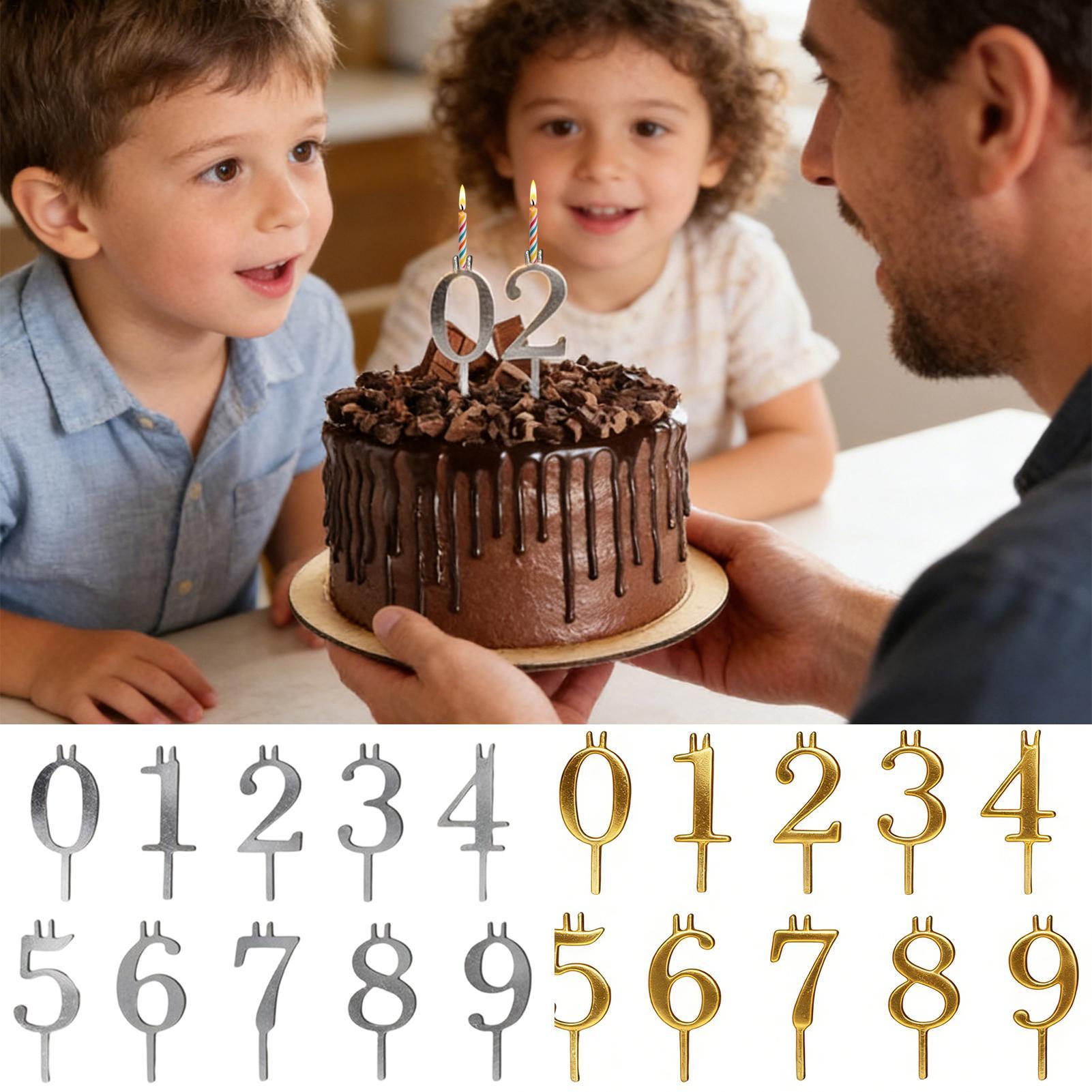 10pcs 0-9 Number Cake Toppers  - огляд і ціна Candle Holder Supplies