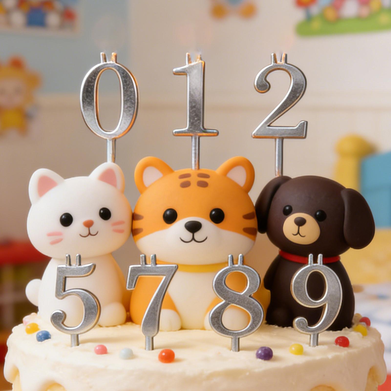 10pcs 0-9 Number Cake Toppers  - огляд і ціна Candle Holder Supplies